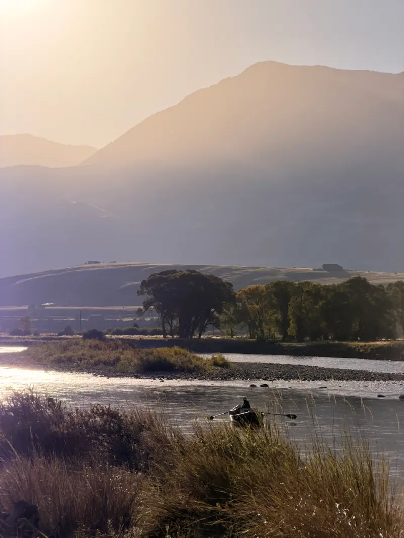 Fly fishing on the Yellowstone River