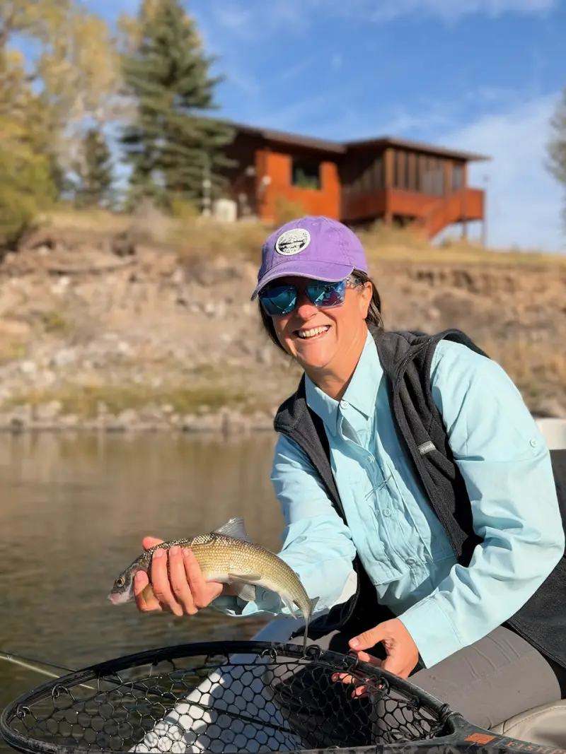 Jen with a Mountain Whitefish
