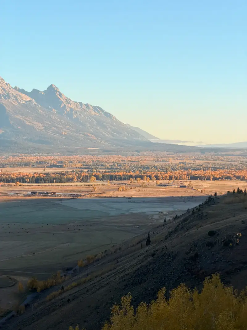 Grand Teton Mountains from Yellowstone Lodge